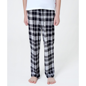 Pantalon de pyjama en tricot pour homme avec cordon de serrage à la taille, tissu en bambou, lavable en machine - Product Image 1
