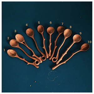 Wooden <b>spoon</b> crafted with natural wood for food preparation stirring and kitchen <b>serving</b> use, produced in Vietnam - Product Image 2