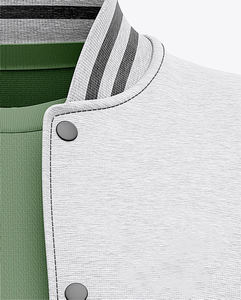 Chaqueta Varsity Unisex Personalizada de Invierno con Cuello Alto y Mangas en Contraste, Chaqueta de Béisbol Universitaria con Broches, Ropa Urbana Personalizada, OEM ODM al por Mayor - Product Image 3