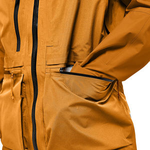 <b>Men's</b> Winter Thick Zipper Canvas Windbreaker <b>Jacket</b> Waterproof & Breathable Hooded with Pattern for <b>Cycling</b> Running OEM Service - Product Image 3