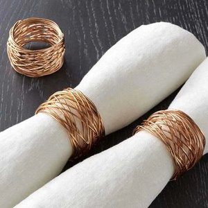 Servilletero de Cobre Dorado Hecho a Mano con Diseño Único, Metal Moderno de Alta Calidad para Bodas y Uso Doméstico - Product Image 1