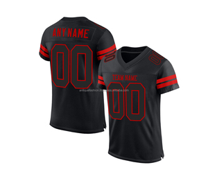 Maillot de football américain personnalisé pour homme et femme – Imprimé et brodé avec nom et numéro d'équipe – Respirant 100 % polyester – Style vintage - Product Image 1