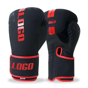 Gants de boxe en cuir véritable imperméables de haute qualité, les plus vendus, avec sangle de poignet réglable et fermeture auto-agrippante - Product Image 2