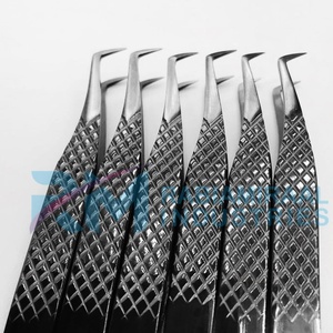 Pince à épiler antistatique en acier inoxydable noir RMI, pointe lisse, outils de maquillage professionnels, longueur 10 mm, extension de cils - Product Image 5