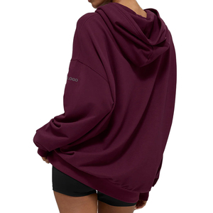 Sweat à capuche personnalisé tendance pour femme, pull décontracté mi-lourd, streetwear, OEM, marque privée, mélange de coton, fournisseur de sweats à capuche personnalisés - Product Image 2