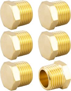 AOL 3000 Raccord à tête ronde Plug-NPT-3000 #   Raccords en acier au carbone forgé de 1/4 po, conformes à la norme ASTM B16.11 A105, polis, antirouille, raccords de tuyauterie en laiton - Product Image 4