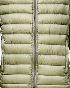 Chaqueta Acolchada Ligera Color Verde Oliva para Hombre con Cierre Frontal, Cuello Alto, Abrigo Acolchado Cálido, Ropa Exterior Informal para Invierno - Product Image 4