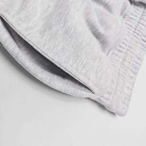 Pantalones Cortos de Forro Polar Blancos para Hombre, Tela Gruesa y Suave, Cintura con Cordón, Casuales, para Gimnasio, Entrenamiento, Descanso, Servicio de Logotipo Personalizado OEM - Product Image 5