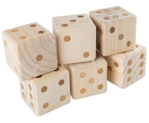 Juego de Dados de Madera Personalizado, Cubos de Puntos Digitales Gigantes, Dados de Madera para Jardín con Bolsa de Lona para Transportar - Product Image 4
