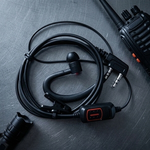 Auriculares con Cable Tipo K con Micrófono y Botón PTT para Walkie-Talkie, Auriculares Intrauditivos para <span class=keywords><strong>Intercomunicador</strong></span> Múltiple de Uso Global - Product Image 1