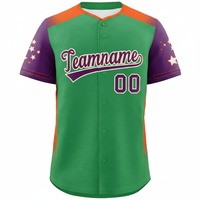 Jersey Baseball Kustom Grosir Murah 100% Poliester Cepat Kering Bernapas Ukuran Besar Lengan Pendek Seragam Pertandingan Tim Dewasa