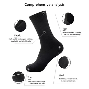 Designer Embroidered Logo Winter Crew Socks Custom Cotton Blend Breathable Quick Dry Yoga Sport Socks Men Fashion OEM Service - Product Image 3