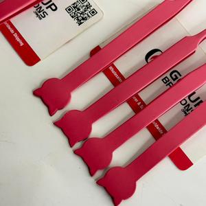 Pince à épiler professionnelle GETUP BROSONS IMPEX pour extensions de cils, forme chat mignon, rose vif, anti-magnétique, pointe lisse, logo personnalisé - Product Image 5
