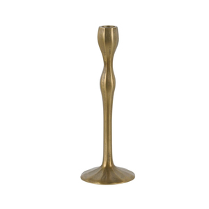 Candelabro Ondulado Escultural de Lujo, Portavelas Cónicas Doradas, Candelabros de Aluminio de Forma Orgánica Moderna para Hotel, Boda, Comedor - Product Image 6