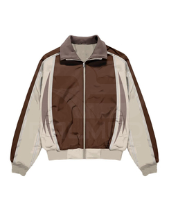 Ensemble de survêtement unisexe color block avec veste zippée à manches longues et short, séchage rapide, style sportif, coupe-vent, idéal pour le printemps - Product Image 6