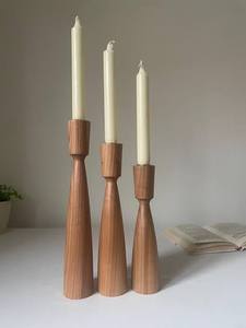 <b>Set</b> of two new wooden crafted <b>candle</b> holder stand top seller wooden crafted new home table decor here - Product Image 4