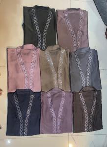 Vestido Abaya de Poliéster de Lujo con Bordado, Estilo Árabe, para Mujeres Musulmanas, Venta al Por Mayor - Product Image 5