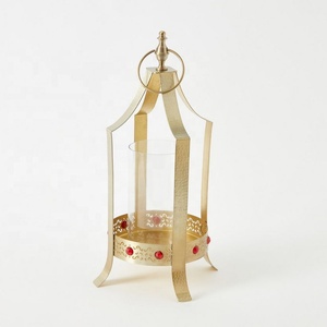 Portavelas de Metal Dorado con Diseño de Corona, Estilo Huracán, para Decoración de Ramadán, Centro de Mesa, Último Modelo 2026 - Product Image 6