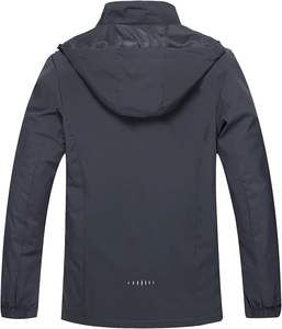 เสื้อแจ็คเก็ตกันลมกันน้ำคุณภาพสูงสำหรับผู้ใหญ่  แบบมีฮู้ด  กระเป๋าซิป  เหมาะสำหรับใส่เดินป่าในฤดูหนาว - Product Image 4