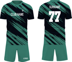 Ensemble de maillots de football personnalisés pour hommes, jaune et noir rayé, sublimé, 100% polyester, respirant, col rond, manches courtes - Product Image 6
