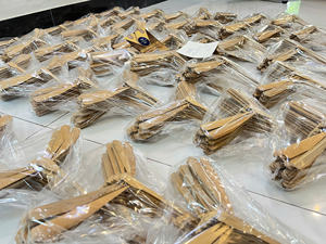 Sombrilla de Libélula de Bambú con Logotipo Personalizado de Alta Calidad de Vietchoice, Hecha a Mano, con Tema de Amor, Decoración del Hogar, Recuerdo de Boda - Product Image 6