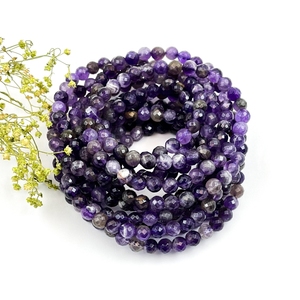 Natural Amethyst 6MM Beads <b>Bracelet</b> Purple Amethyst <b>Beaded</b> <b>Bracelet</b> For Healing Reiki Energy Jewelry Wholesale - Product Image 2