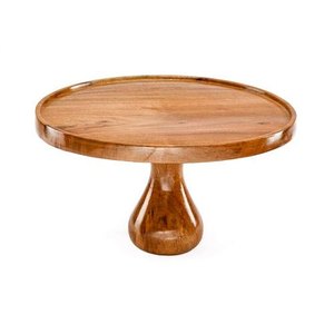Rustic Wooden Cake Stand Round Solid Wood Dessert Pedestal Platter Display Plate Tray for Birthday Wedding Party Supplies Stand - Product Image 6