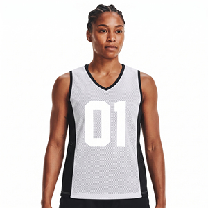 Camisetas de Entrenamiento de Baloncesto de Alto Rendimiento para Mujer, Camiseta de Baloncesto con Cuello en V, Sin Mangas, de Malla Transpirable - Product Image 6
