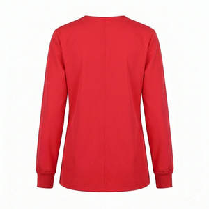 Veste de travail pour hygiéniste dentaire à manches longues, col rond, fermeture à boutons, uniforme médical pour femmes, prix de gros - Product Image 6