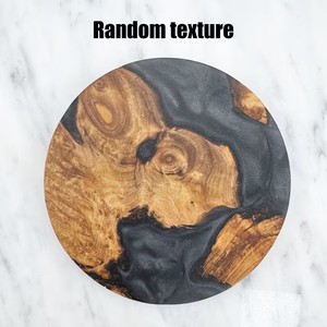 Round Wood Resin Drink Coasters Handmade Heat Resistant Reusable Eco Friendly Table <b>Mats</b> for Home <b>Bar</b> Kitchen - Product Image 4