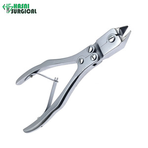 Ciseaux à câble orthopédiques chirurgicaux Hasni en acier inoxydable, homologués CE ISO, à double articulation, pour couper les fils et les goupilles - Product Image 1