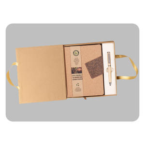 Eco-Friendly Business Promotional PU Leather <b>Notebook</b> Pen Combo Gift <b>Set</b> Customized Color Gift Box Personalization for - Product Image 1