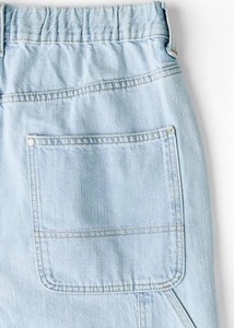 Vaqueros Anchos de Mezclilla Estilo Indio, Ecológicos, de Tiro Medio, Lavado Regular, Ajuste Casual, Rotos, de Algodón - Product Image 5