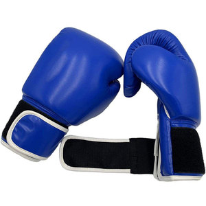 Gants de boxe d'entraînement en cuir marron Econex Sports avec fermeture et sangle de poignet réglable pour adultes - Product Image 3