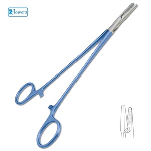 Pince hémostatique chirurgicale Reverdin bleue, manuelle, certifiée CE, instrument de classe I - Product Image 1
