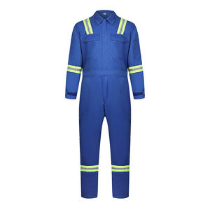 Combinaison de travail ignifuge pour hommes, respirante, en coton, vêtements de sécurité avec caractéristiques fluorescentes pour la construction - Product Image 5