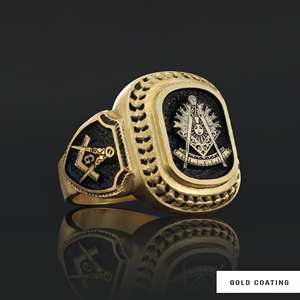 Bague Maçonnique BOJ 017 Personnalisée Unisexe, Bague Chevalière Maître Maçon du Texas, Style Hip Hop Argenté, Prix Bas - Product Image 6