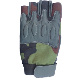 Keven Impex NEW 2021 Tactical Half Finger <b>Leather</b> <b>Gloves</b> Custom Logo Fasten Closure Digital Print Outdoor Sports Unisex Hand - Product Image 3