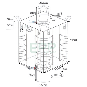 Sac Jumbo FIBC en PP respirant, personnalisable, de 500 kg à 1 500 kg, pour bois de chauffage en vrac, récupérable et résistant au feu, vente en gros - Product Image 6