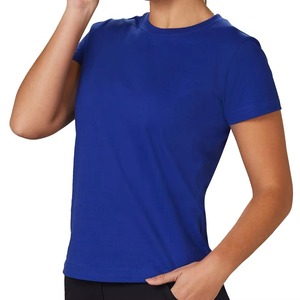 Camiseta de Verano para Mujer, Corte Regular, Estampado a Cuadros, 100% Algodón, Manga Corta, Transpirable, Ecológica, de Alta Calidad, Color Único - Product Image 2