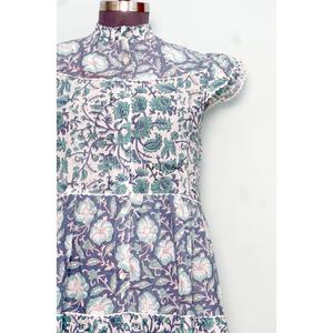 Vestido de verano de algodón indio con estampado digital para mujer, ropa de playa, túnica india étnica, vestido maxi, silueta en A, vestido informal. - Product Image 3