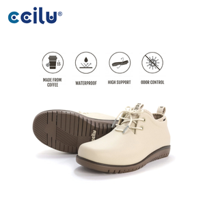 Botas de lluvia impermeables ecológicas con cordones y Punta cerrada-RTS Ab15, zapatos para caminar de otoño y verano - Product Image 1