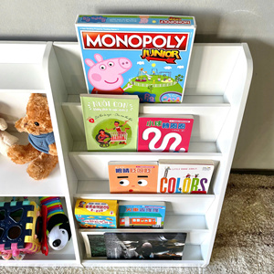 Children <b>Storage</b> Book Display Rack Organizer <b>Cabinet</b> Kids Bookcase for Playroom Nursery Bedroom - Product Image 4