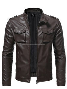 Chaqueta de cuero de moda personalizada para hombre recién llegada ropa de moda nuevo estilo 2024 venta directa de fábrica chaqueta de cuero para hombre - Product Image 5