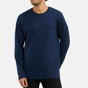 T-shirt décontracté pour homme 100% coton, manches longues, multicolore, imprimé doux, logo personnalisé, grande taille, tricoté au Bangladesh - Vente en gros - Product Image 1