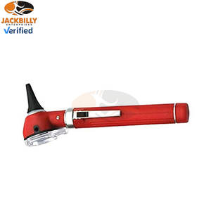 Otoscope en acier inoxydable MINI à fibre optique, couleur rouge, portable, pour examen des oreilles, éclairage lumineux, compact et léger - Product Image 6