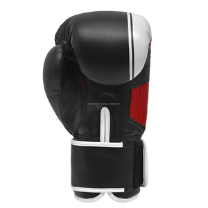 Gants de boxe en cuir de qualité supérieure pour le sparring, l'entraînement de Muay Thai et le kickboxing, 16 oz, avec fermeture auto-agrippante - Product Image 5