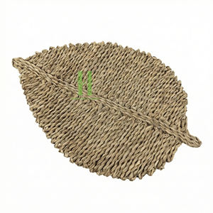 Meilleures ventes : Assiettes de présentation en jonc de mer naturel, style bohème, diamètre 35 cm, tressées à la main, pour décoration de table de mariage, en osier festonné - Product Image 6