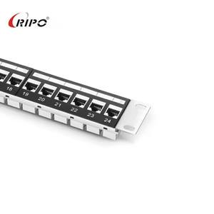 แผงแพทช์พาแนลแบบติดตั้งบนแร็คขนาด 19 นิ้ว 24 พอร์ต RJ45 Cat5e Cat6 UTP สำหรับกระจายสัญญาณเครือข่ายแบบติดผนัง - Product Image 4