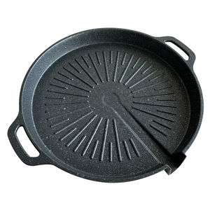 Plancha de aluminio de alta calidad, sartén redonda plegable, plancha personalizada al por mayor - Product Image 1